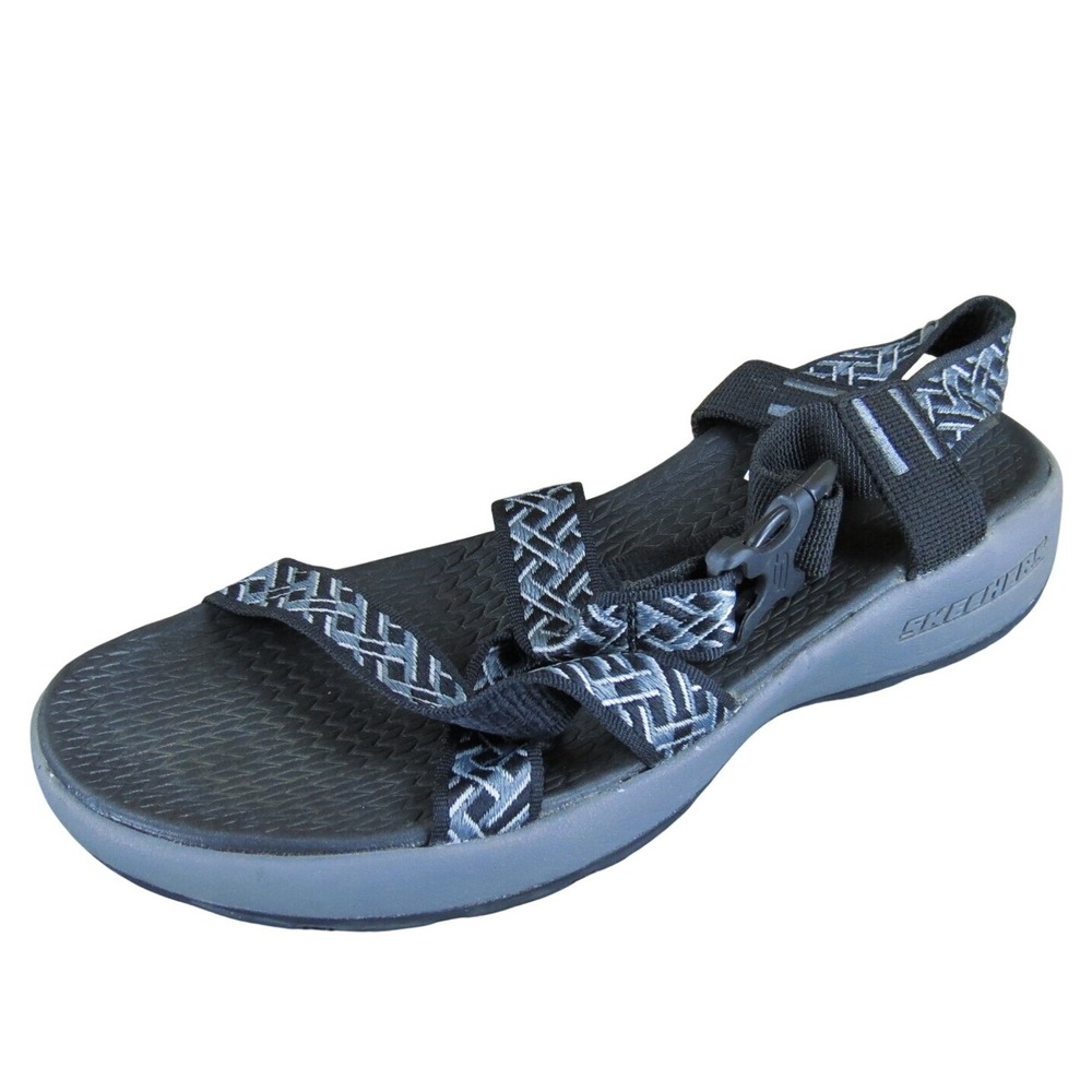 Skechers Men's Strappy Black Synthetic Size 10 Medium Gently Used 2025